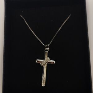 Silver Cross Pendant Necklace